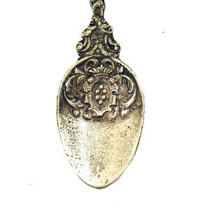 7.5” Silver Floral Serving Spoon 2 Oz